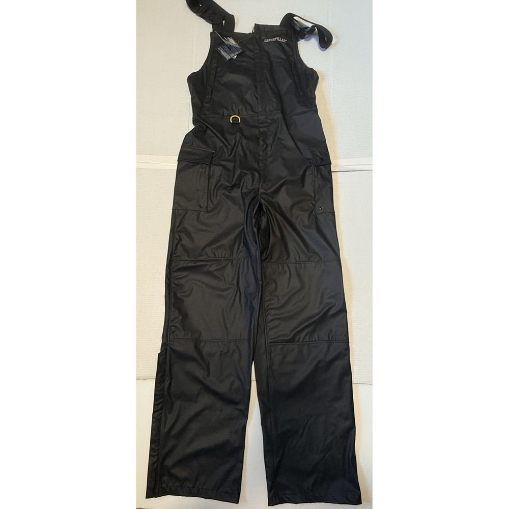 CATERPILLAR Longshore Bib - Men's Black Waterproof Windproof Overalls - L/34 NWT